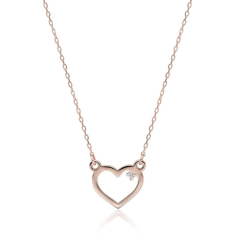 Colier Aur 14K cu Diamant Natural 0.01 ct, imaginea 8 din 11