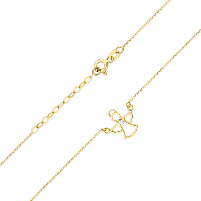 Colier Aur 14K cu Diamant Natural 0.01 ct, imaginea 3 din 9