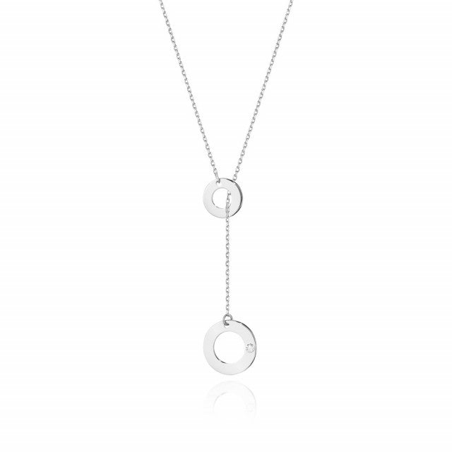 Colier Aur 14K cu Diamant Natural 0.01 ct, imaginea 3 din 5
