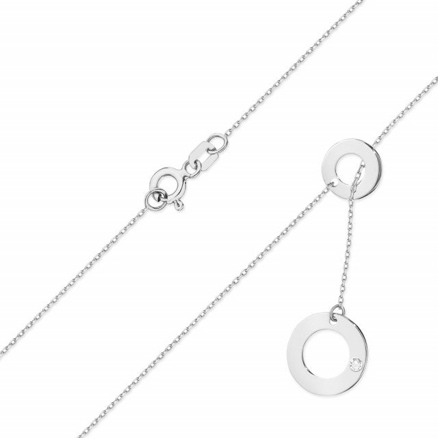 Colier Aur 14K cu Diamant Natural 0.01 ct, imaginea 4 din 5
