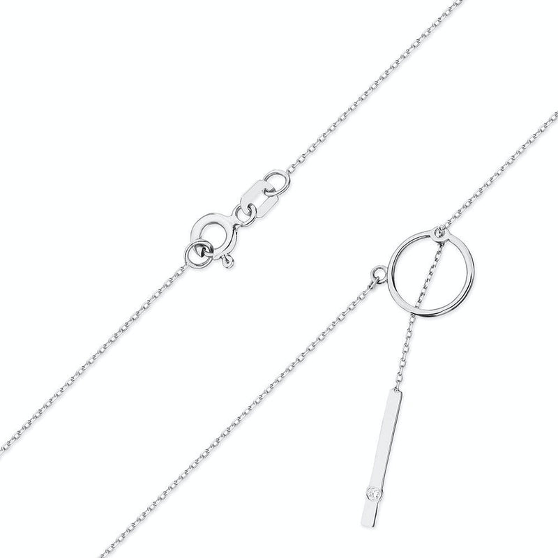 Colier Aur 14K cu Diamant Natural 0.01 ct, imaginea 4 din 4