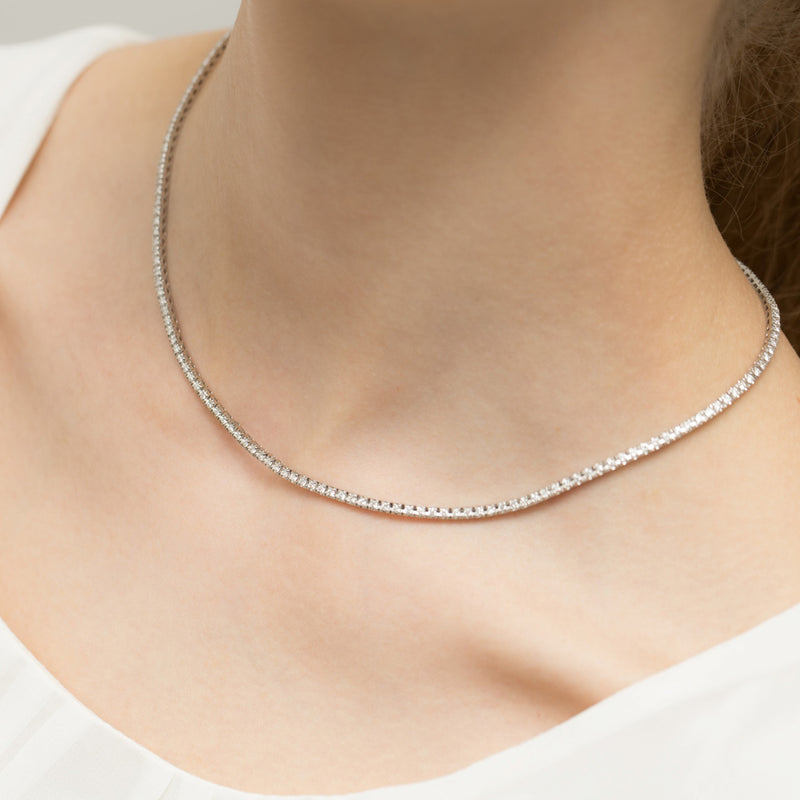 Colier Aur 14K cu Diamante Naturale 3.38 ct, imaginea 3 din 7