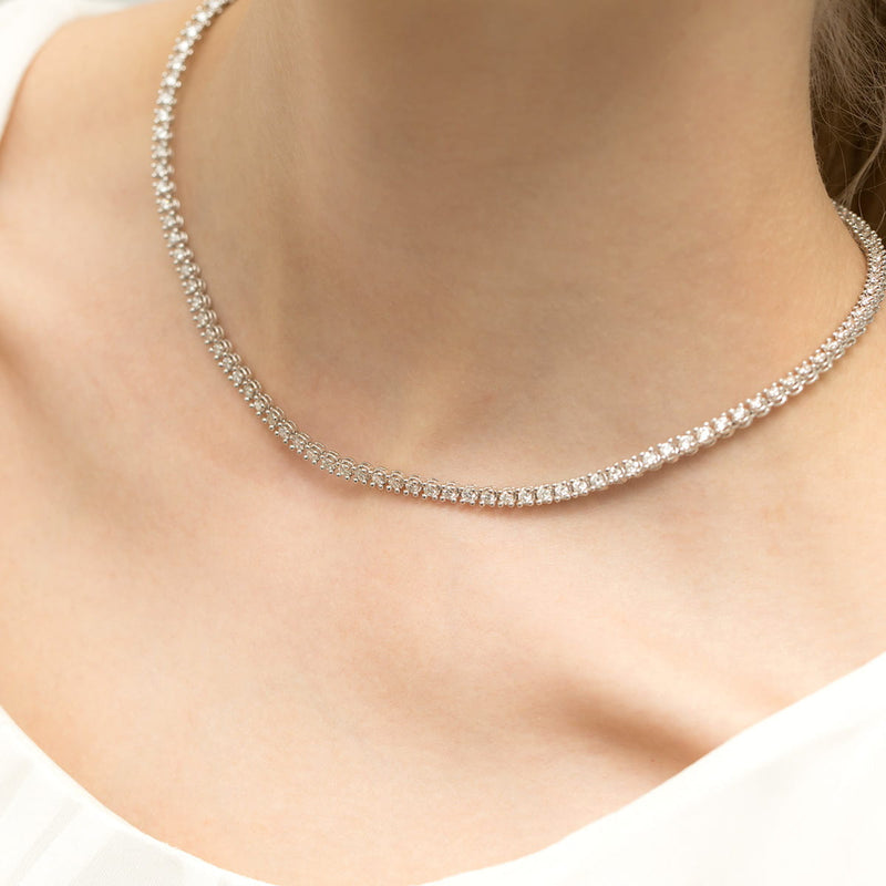 Colier Aur 14K cu Diamante Naturale 4.38 ct, imaginea 3 din 3