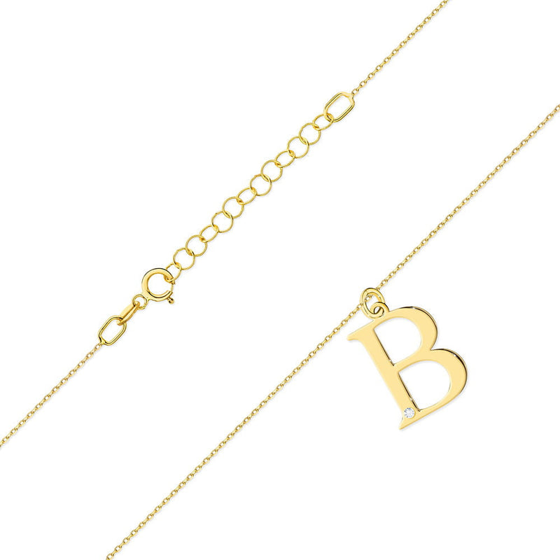 Colier Aur 14K cu Diamant Natural 0.01 ct, imaginea 2 din 5