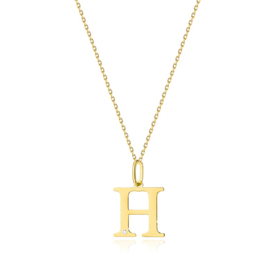 Colier Aur 14K cu Diamant Natural 0.01 ct