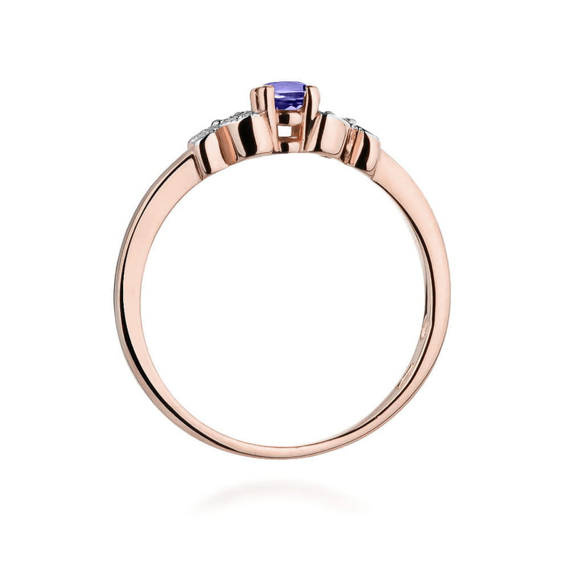 Inel Aur 14K cu Tanzanit 0.15 ct si Diamante Naturale 0.02 ct, imaginea 11 din 12