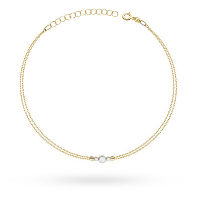 Bratara Aur 14K cu Diamante Naturale 0.13 ct