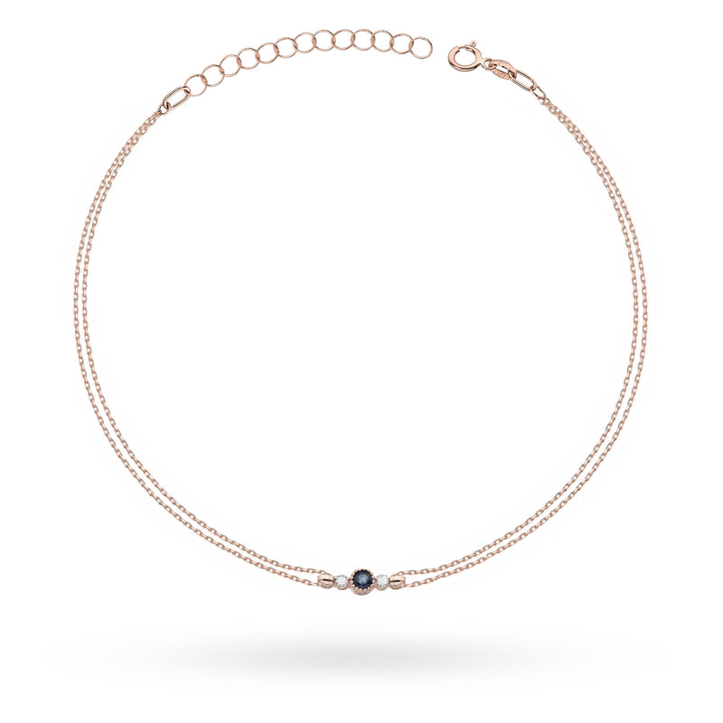 Bratara Aur 14K cu Safir 0.15 ct si Diamante Naturale 0.03 ct, imaginea 7 din 8