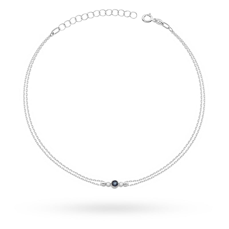 Bratara Aur 14K cu Safir 0.15 ct si Diamante Naturale 0.03 ct, imaginea 8 din 8