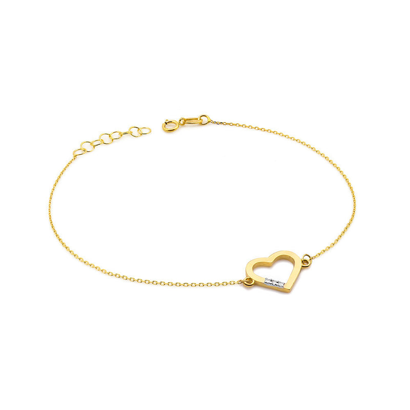 Bratara Aur 14K cu Diamante Naturale 0.01 ct — Aur galben