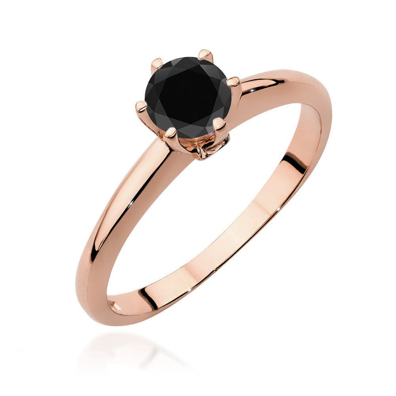 Inel Aur 14K cu Diamante Naturale Albe si Negre 0.54 ct, imaginea 8 din 11