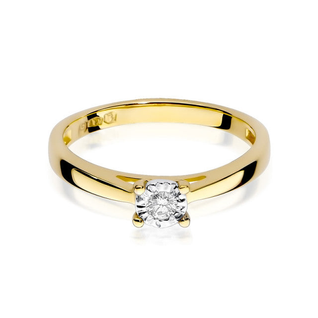 Inel Aur 14K cu Diamant Natural 0.08 ct, imaginea 2 din 11