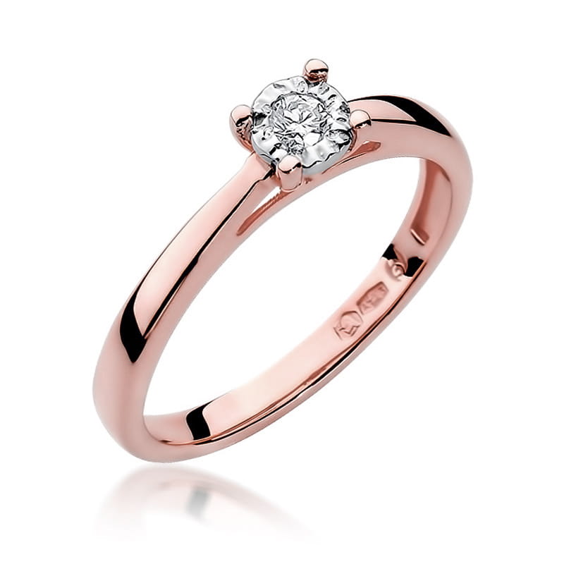 Inel Aur 14K cu Diamant Natural 0.08 ct, imaginea 8 din 11