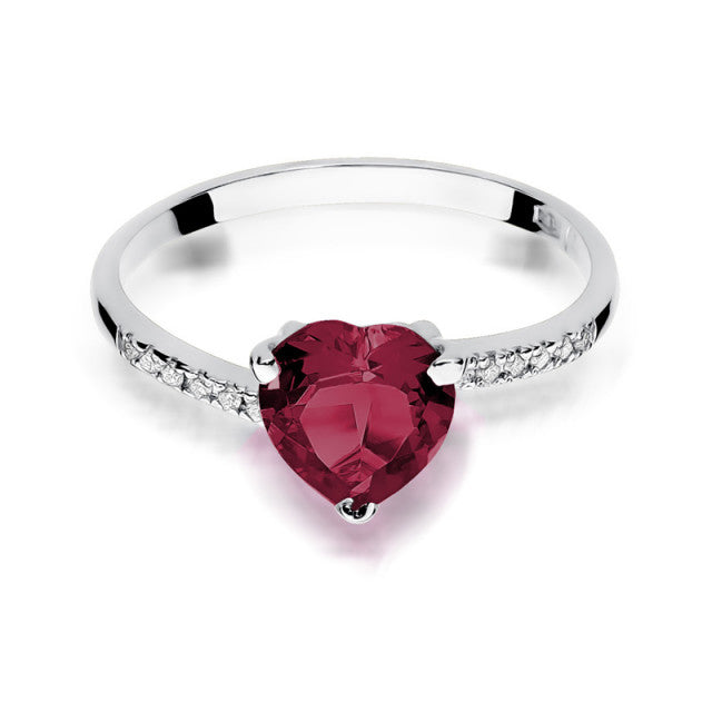 Inel Aur 14K cu Rubin 1.70 ct si Diamante Naturale 0.06 ct, imaginea 6 din 10