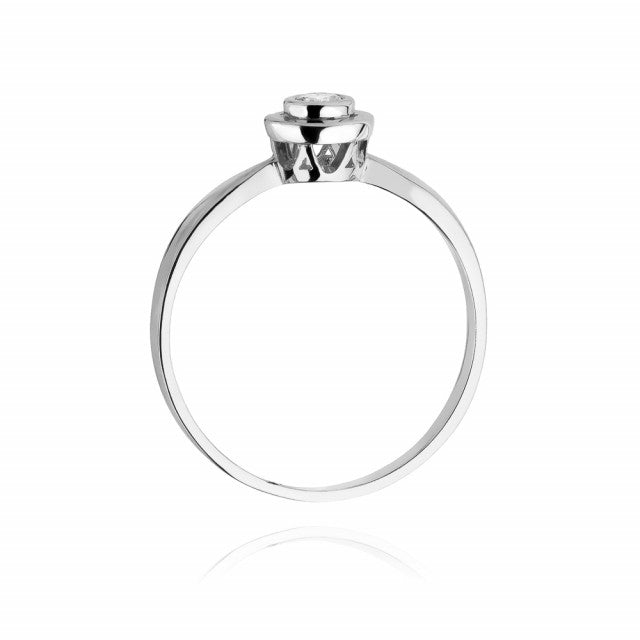 Inel Aur 14K cu Diamant Natural 0.15 ct, imaginea 6 din 11