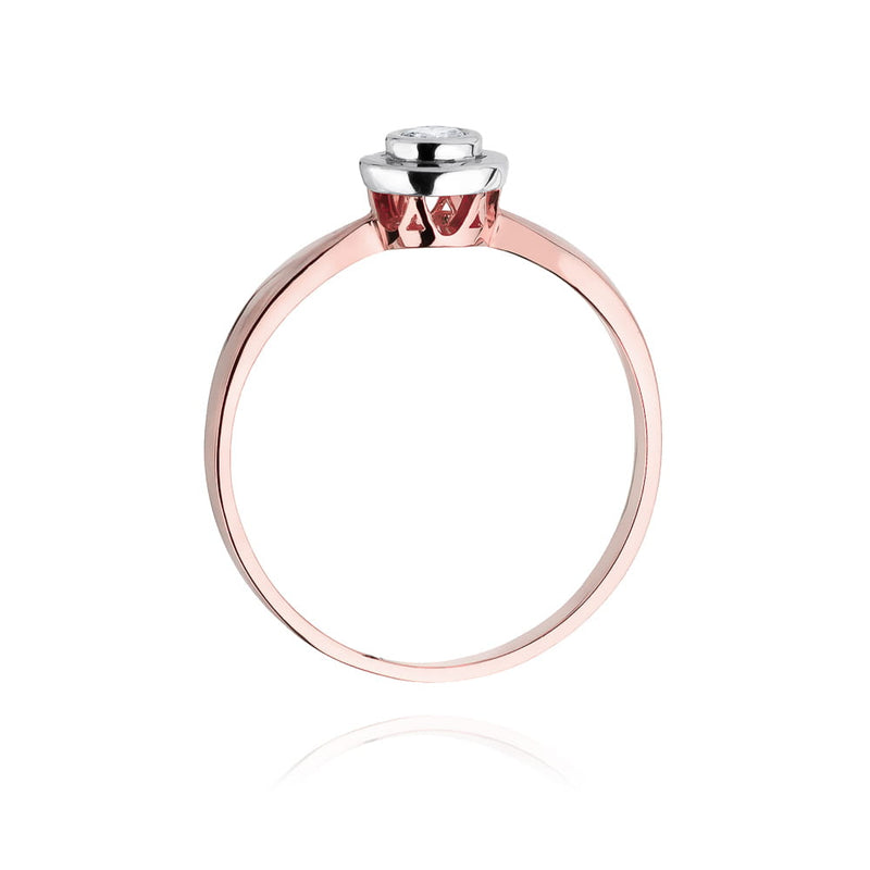 Inel Aur 14K cu Diamant Natural 0.15 ct, imaginea 10 din 11
