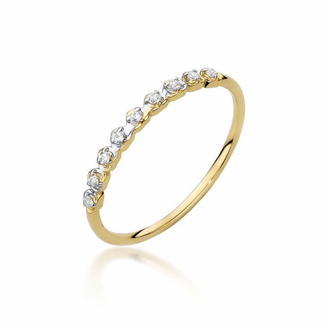 Inel Aur 14K cu Diamante Naturale 0.05 ct — Aur galben