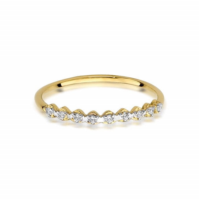 Inel Aur 14K cu Diamante Naturale 0.05 ct, imaginea 2 din 7