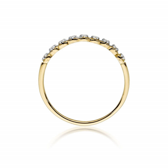 Inel Aur 14K cu Diamante Naturale 0.05 ct, imaginea 3 din 7