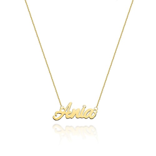 Colier Aur 14K cu Diamant Natural 0.01 ct — Aur galben