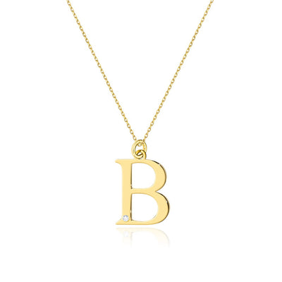 Colier Aur 14K cu Diamant Natural 0.01 ct