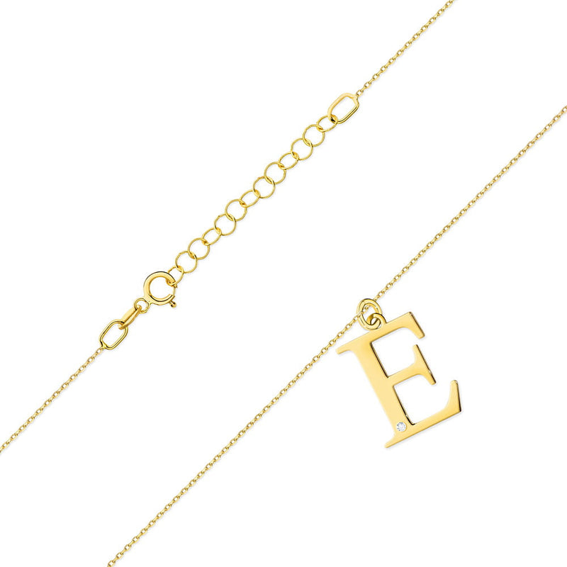 Colier Aur 14K cu Diamant Natural 0.01 ct, imaginea 2 din 3