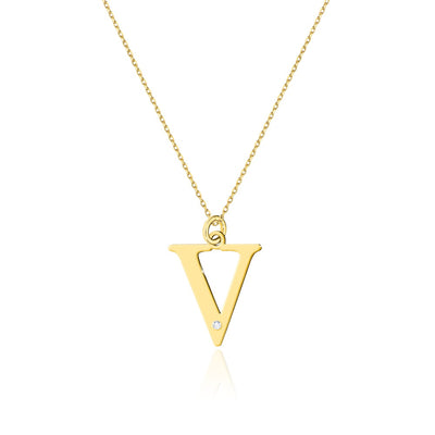 Colier Aur 14K cu Diamant Natural 0.01 ct