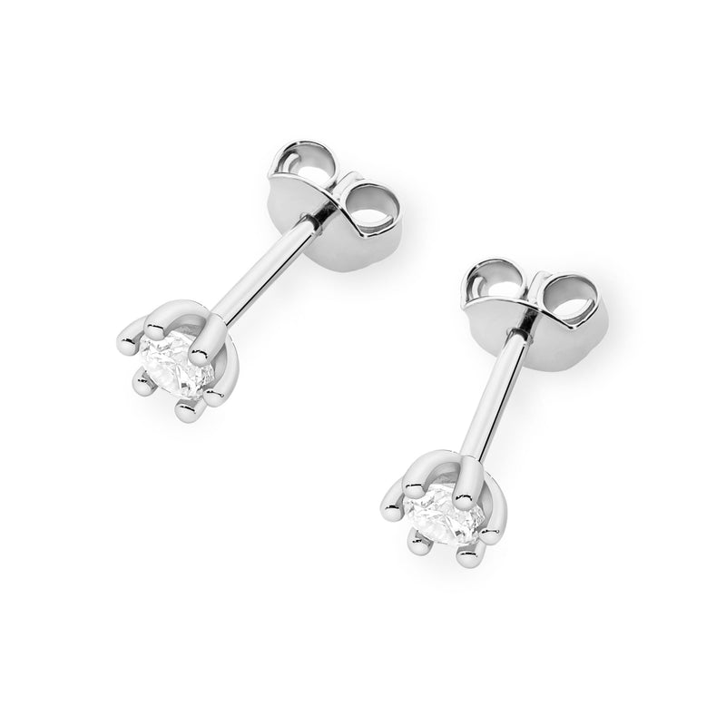 Cercei Aur 14K cu Diamant Natural 0.10 ct, imaginea 4 din 6