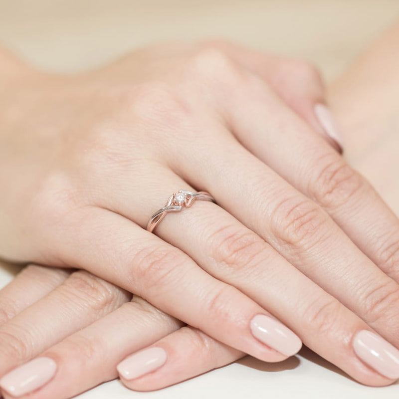 Inel Aur 14K cu Diamant Natural 0.08 ct, imaginea 11 din 11