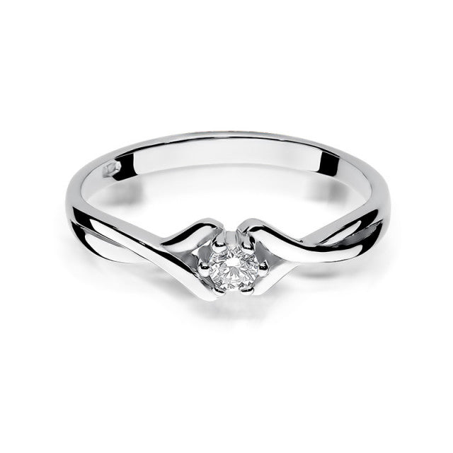 Inel Aur 14K cu Diamant Natural 0.08 ct, imaginea 6 din 11