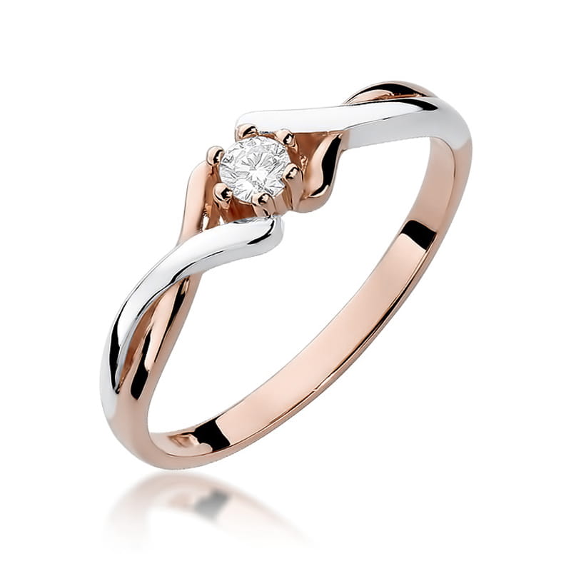 Inel Aur 14K cu Diamant Natural 0.08 ct, imaginea 8 din 11