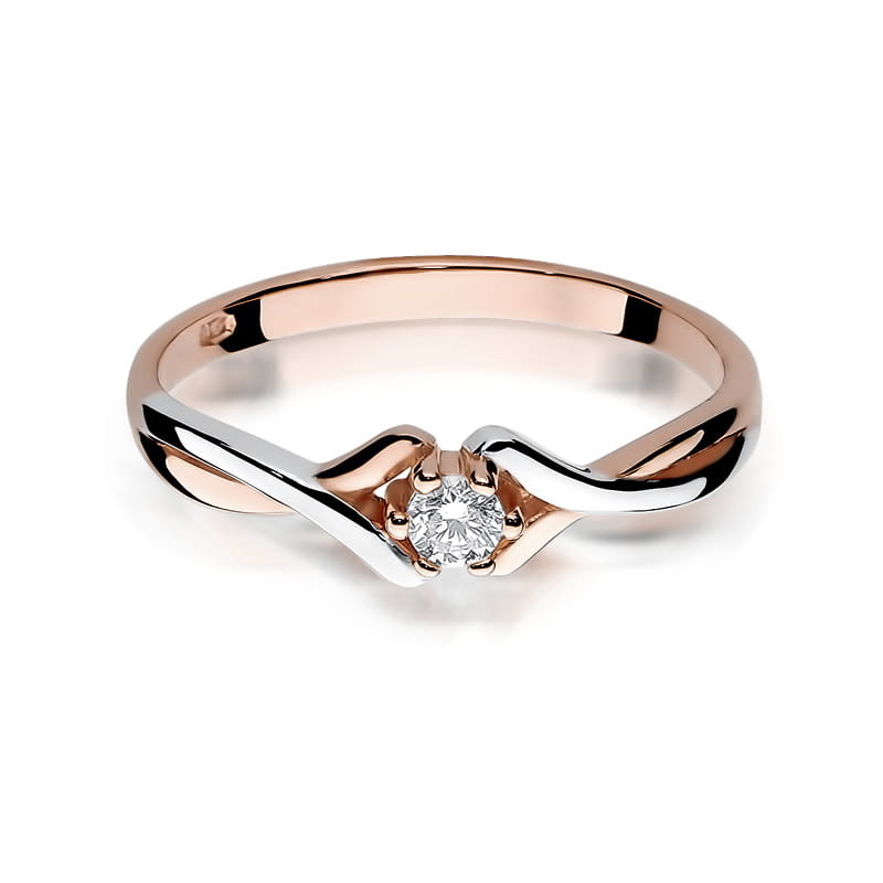 Inel Aur 14K cu Diamant Natural 0.08 ct, imaginea 9 din 11