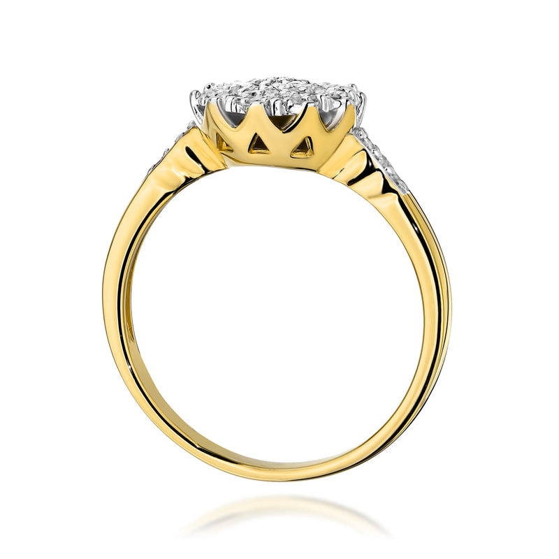 Inel Aur 14K cu Diamante Naturale 0.23 ct, imaginea 3 din 9