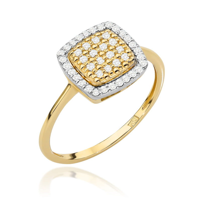 Inel Aur 14K cu Diamante Naturale 0.28 ct — Aur galben