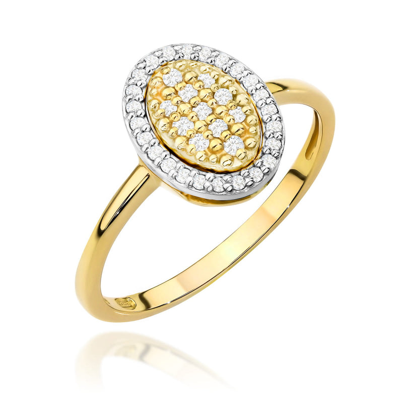 Inel Aur 14K cu Diamante Naturale 0.20 ct — Aur galben