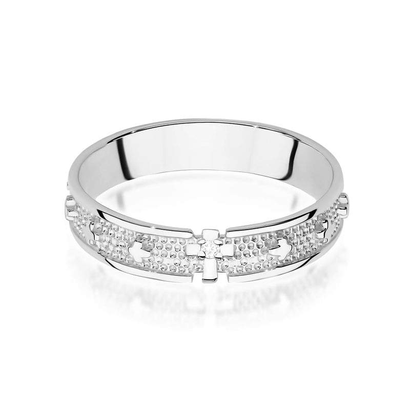 Inel Aur 14K cu Diamant Natural 0.01 ct, imaginea 5 din 9