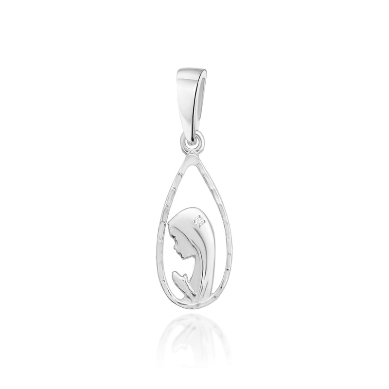 Pandantiv Aur 14K cu Diamant Natural 0.01 ct, imaginea 3 din 6