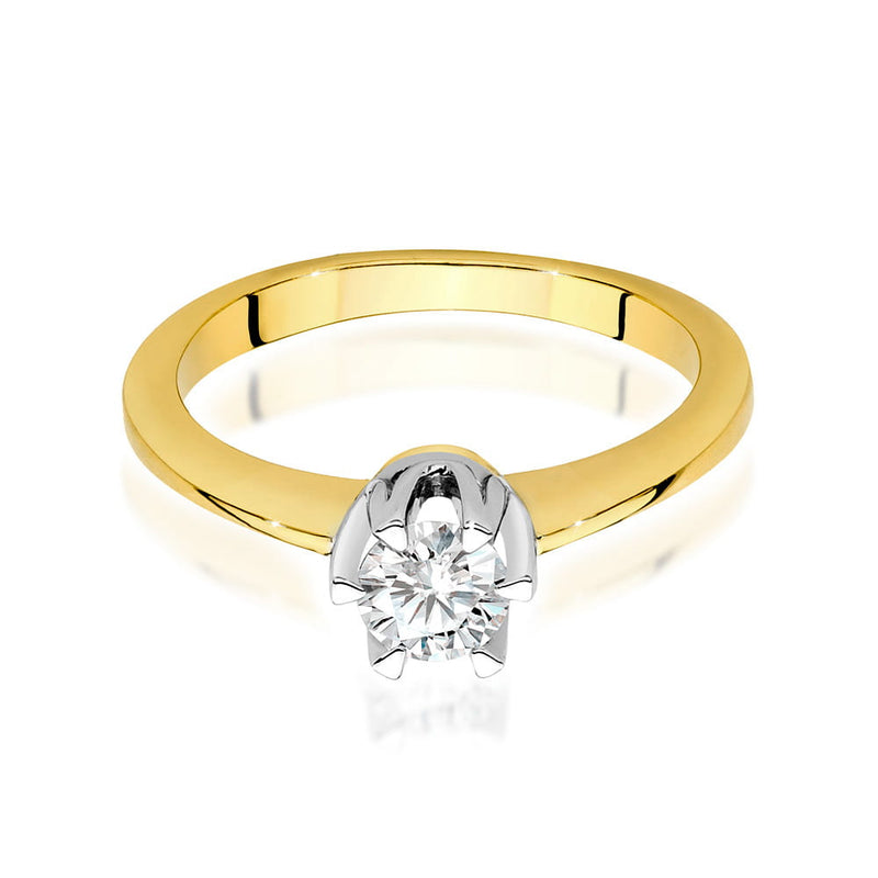 Inel Aur 14K cu Diamant Natural 0.40 ct, imaginea 2 din 9