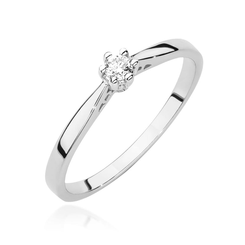 Inel Aur 14K cu Diamant Natural 0.08 ct, imaginea 5 din 12