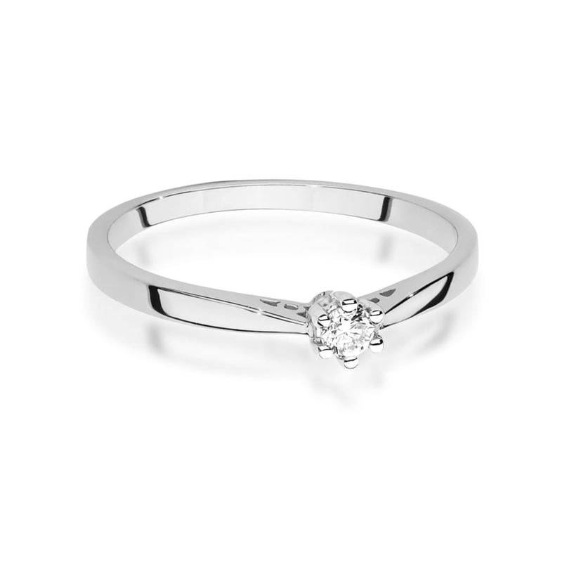 Inel Aur 14K cu Diamant Natural 0.08 ct, imaginea 6 din 12