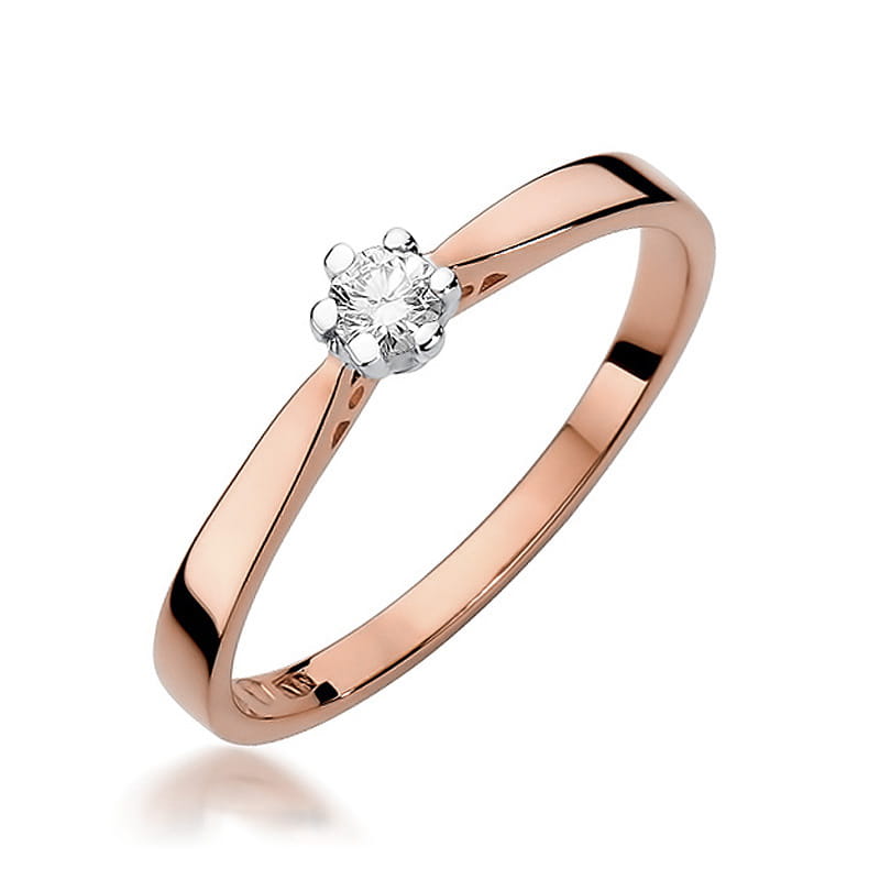 Inel Aur 14K cu Diamant Natural 0.08 ct, imaginea 9 din 12