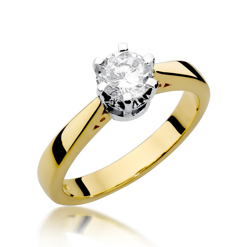 Inel Aur 14K cu Diamant Natural 1.00 ct — Aur galben