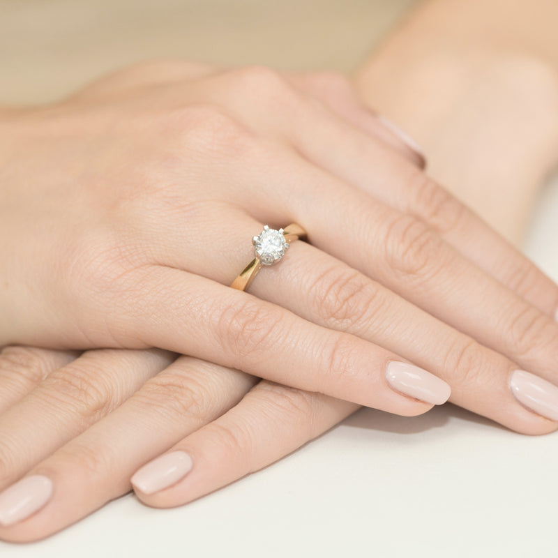 Inel Aur 14K cu Diamant Natural 1.00 ct, imaginea 8 din 12