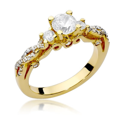 Inel Aur 14K cu Diamante Naturale 0.84 ct