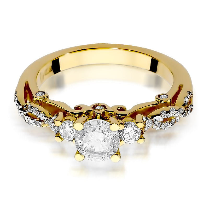 Inel Aur 14K cu Diamante Naturale 0.84 ct, imaginea 2 din 10