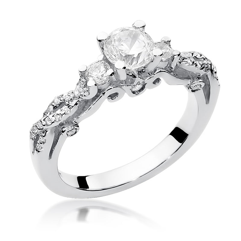 Inel Aur 14K cu Diamante Naturale 0.84 ct, imaginea 5 din 10