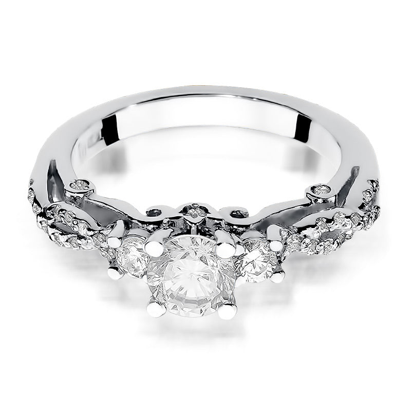 Inel Aur 14K cu Diamante Naturale 0.84 ct, imaginea 6 din 10