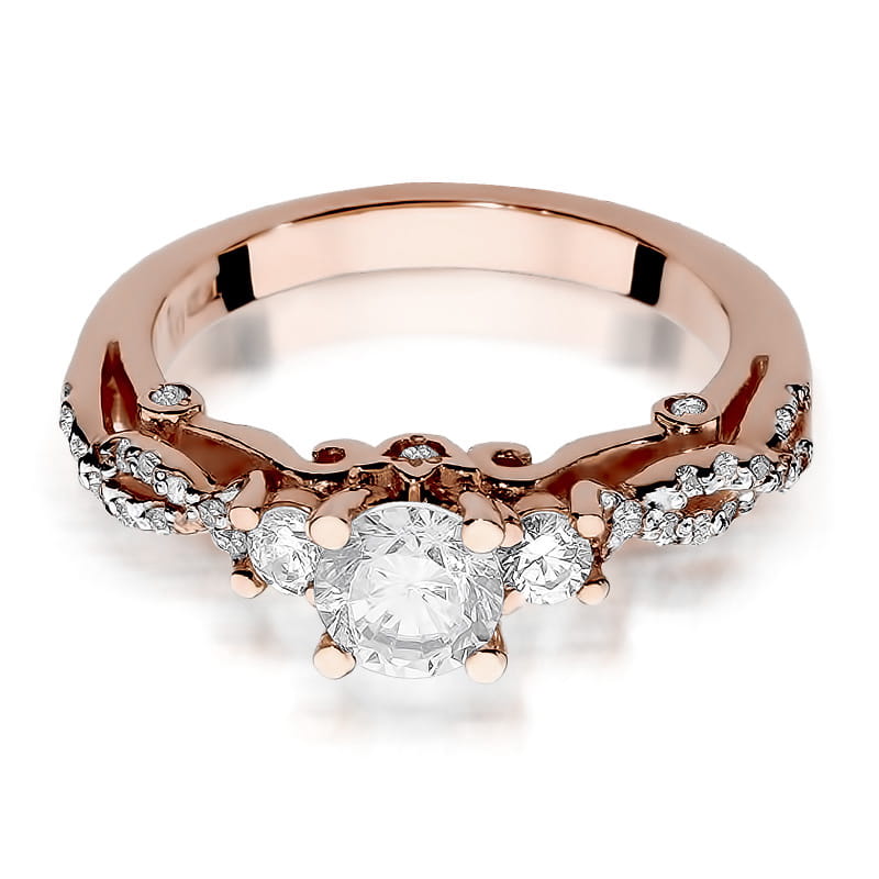 Inel Aur 14K cu Diamante Naturale 0.84 ct, imaginea 9 din 10