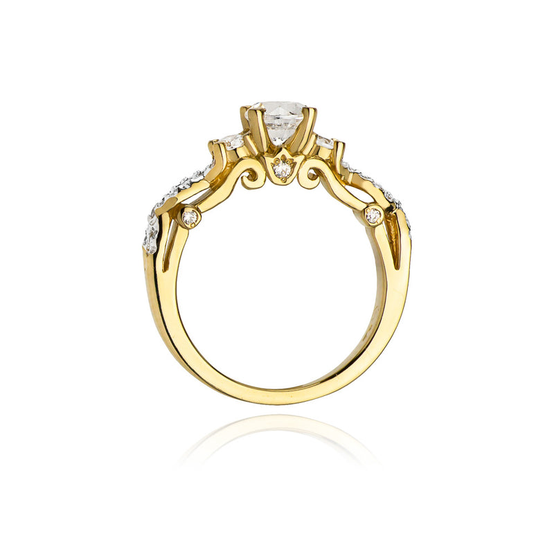 Inel Aur 14K cu Diamante Naturale 1.04 ct, imaginea 3 din 9