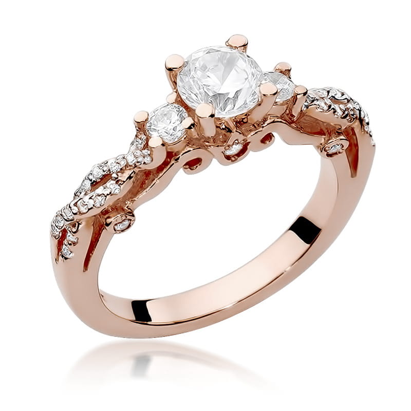Inel Aur 14K cu Diamante Naturale 1.04 ct, imaginea 4 din 9